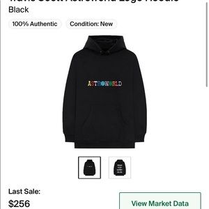 Astroworld, Black logo hoodie XL